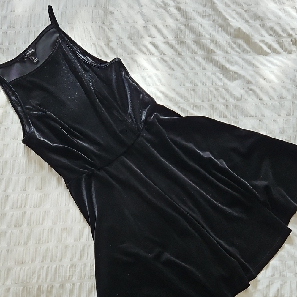 Speechless Velvet Black Mini Dress